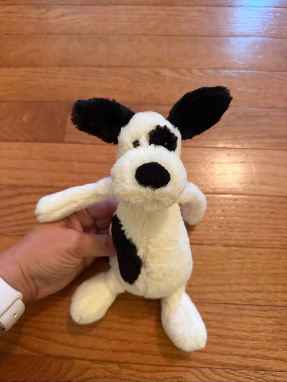 Jellycat Bashful Black and Cream Puppy 7.5”